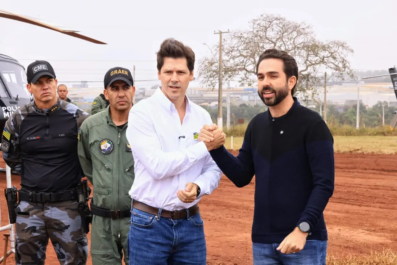 Em Rio Verde, Daniel Vilela anuncia construção de base aérea da Polícia Militar